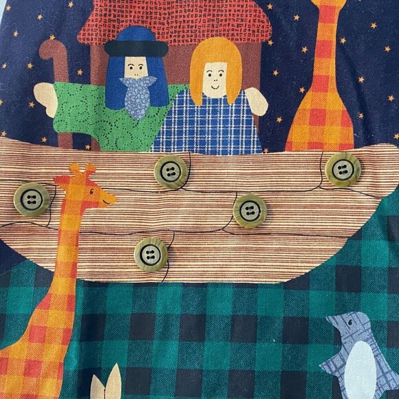 Vintage 1997 Noahs Ark Patchwork Vest Handmade Crafters Label One Size Fits All - Picture 7 of 9
